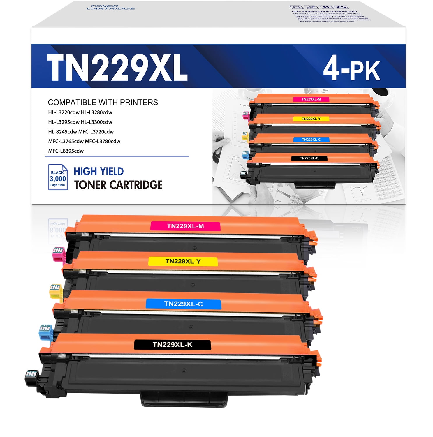 TN229XL Toner Cartridge with Chip Compatible for Brother TN229XL TN229