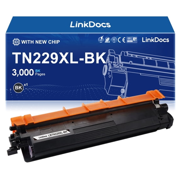 TN229XL Toner Cartridge with chip for Brother TN229XL Toner cartridge TN 229 229XL Black TN-229 Work for HL-L3300CDW MFC-L3780CDW MFC-L3720CDW HL-L3280CDW HL-L3220CDW Printer TN229 (1Pack,Black)
