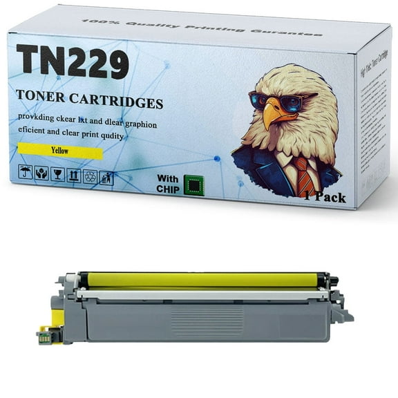 TN229XL Yellow Compatible Toner Cartridges Replacement for Brother TN229 TN-229 TN 229 XL Toner Cartridges to Use with MFC-L3780CDW MFC-L3720CDW HL-L3280CDW HL-L3220CDW Printer