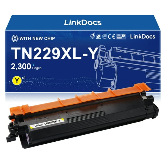 TN229xl Toner Cartridge with chip for Brother TN-229XL Toner cartridge TN229 229XL Cyan TN-229 Work for HL-L3280CDW MFC-L3780CDW HL-L3220CDW MFC-L3720CDW HL-L3300CDW Printer 229xl(1 Pack,Magenta)