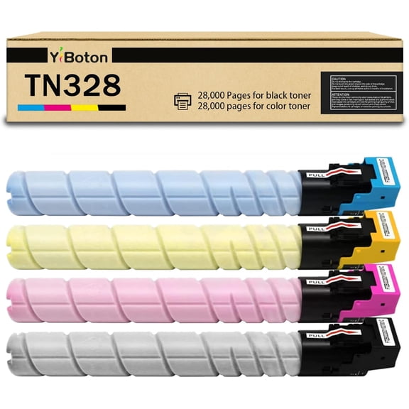 TN328 TN626 TN330 TN628 Toner Cartridge Compatible for Konica Minolta Bizhub 250i 300i 360i 550i 650i 450i C361i C251i C301i C451i C551i C651i 7130i Printer(4-Pack)