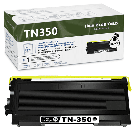 TN350 Toner Cartridge Black Replacement for Brother DCP-7010 Printer
