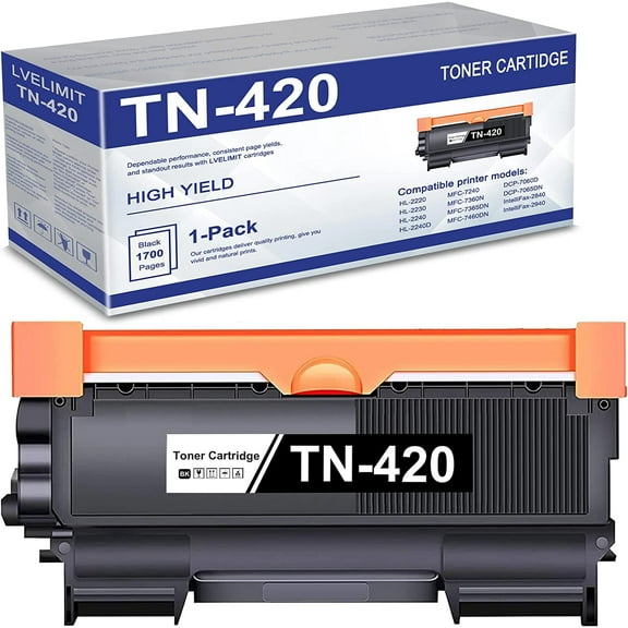 TN420 Toner Cartridge Replacement for Brother MFC-7360N Printer Toner (Black, 1 Pack)