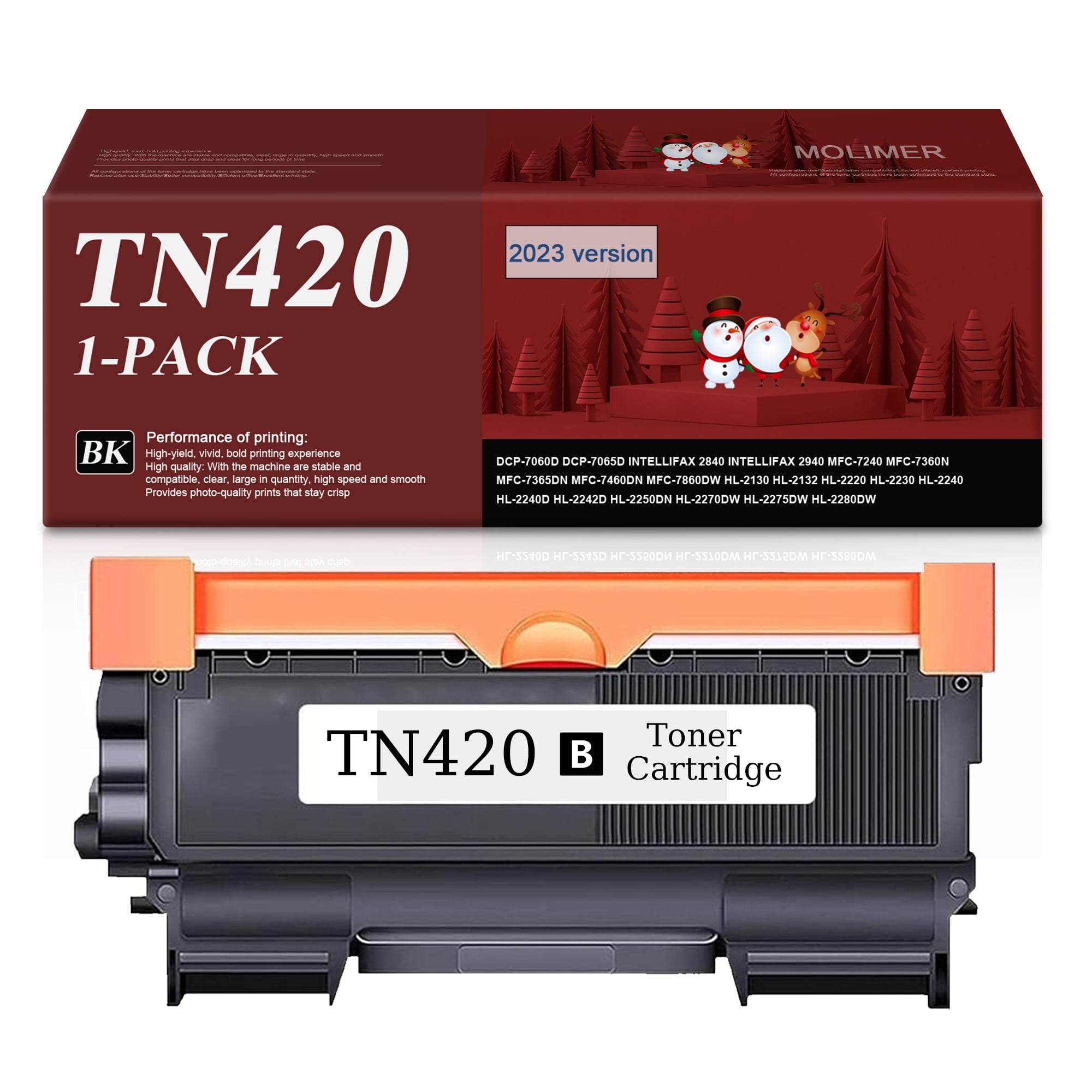 𝑯𝒊𝒈𝒉 𝒀𝒊𝒆𝒍𝒅 TN420 Toner cartridge Replacement for Brother HL2132 HL