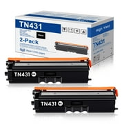 TN431 Black Toner Replacement for Brother TN431 Toner Cartridge HL-L8360CDW MFC-L8900CDW Printer, 2 Pack