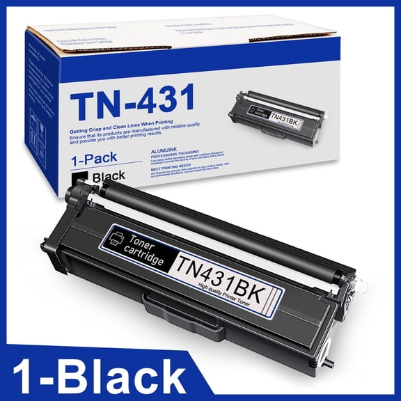 TN431 Toner Cartridge: 1 Pack Black TN431 Compatible for Brother TN-431 HL-L8360CDWT HL-L9310CDW Printer