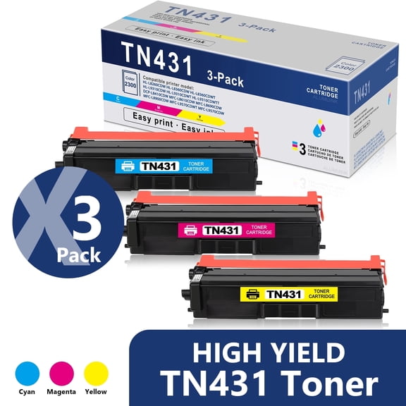 TN431 Toner Cartridge Compatible for Brother TN-431 Toner for MFC-L8690CDW MFC-L8900CDW Printer
