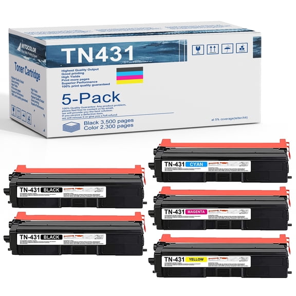 TN431 Toner Cartridge Compatible for Brother TN431 DCP-L8410CDW Printer (2BK/1C/1M/1Y)