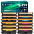 thumbnail image 1 of TN433 Compatible Toner Cartridge for Brother TN433 TN-433 TN431 TN436 TN433BK TN-433BK TN433C TN433M TN433Y HL-L8260CDW L8360CDW L8360CDWT L9310CDWT L9310CDWTT Printer（12-Pack), 1 of 7