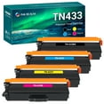 thumbnail image 1 of TN433 Compatible Toner Cartridge for Brother TN433BK TN433C TN433Y TN433M HL-L8360Cdw MFC-L8900Cdw L8900CD HL-L8260Cdw MFC-L8610Cdw Printer Ink Black, Cyan, Magenta, Yellow, 4-Pack, 1 of 12