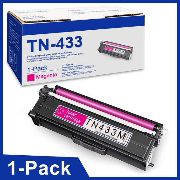 TN433 High Yield Toner Cartridge: 1 Pack Magenta TN433 Replacement for Brother TN-433 HL-L8360CDWT HL-L9310CDW Printer
