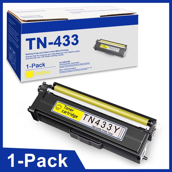 TN433 High Yield Toner Cartridge: 1 Pack Yellow TN433 Replacement for Brother TN-433 HL-L8360CDWT HL-L9310CDW Printer