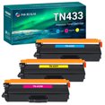 thumbnail image 1 of TN433 TN431 TB436 Compatible Toner Replacement for Brother TN433 TN-433C TN-433M TN-433Y High Yield (Cyan, Magenta, Yellow, 3-Pack), 1 of 8