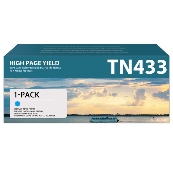 TN433C 1 Pack(Cyan) Compatible TN433 TN-433 High Yield Toner Cartridge Replacement for Brother DCP-L8410CDW HL-L8260CDW L8360CDW L9310CDWT L9310CDW L8360CDWT L9310CDWTT Printer Toner Cartridge.