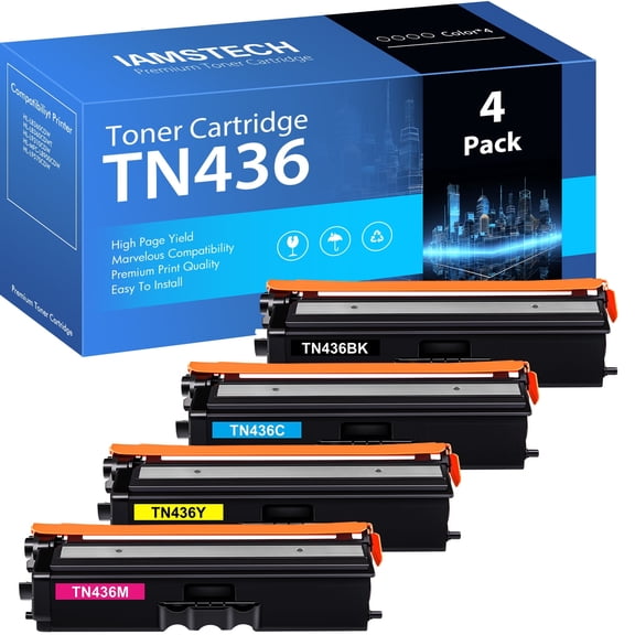 TN436 High Yield Toner Cartridge Compatible for Brother TN-436 TN-436BK TN433 TN431 MFC-L8900CDW L9570CDW HL-L8360CDW L8360CDWT L9310CDW Printer Ink Black Cyan Magenta Yellow