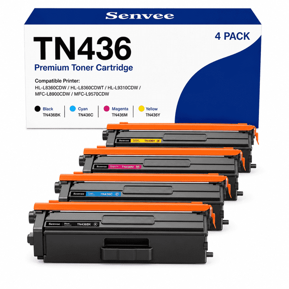 TN436 Toner Cartridge Compatible for Brother TN436 HL-L8260CDW, L8360CDW, MFC-L8690CDW, L8900CDW, DCP-L8410CDW Printers4pack)