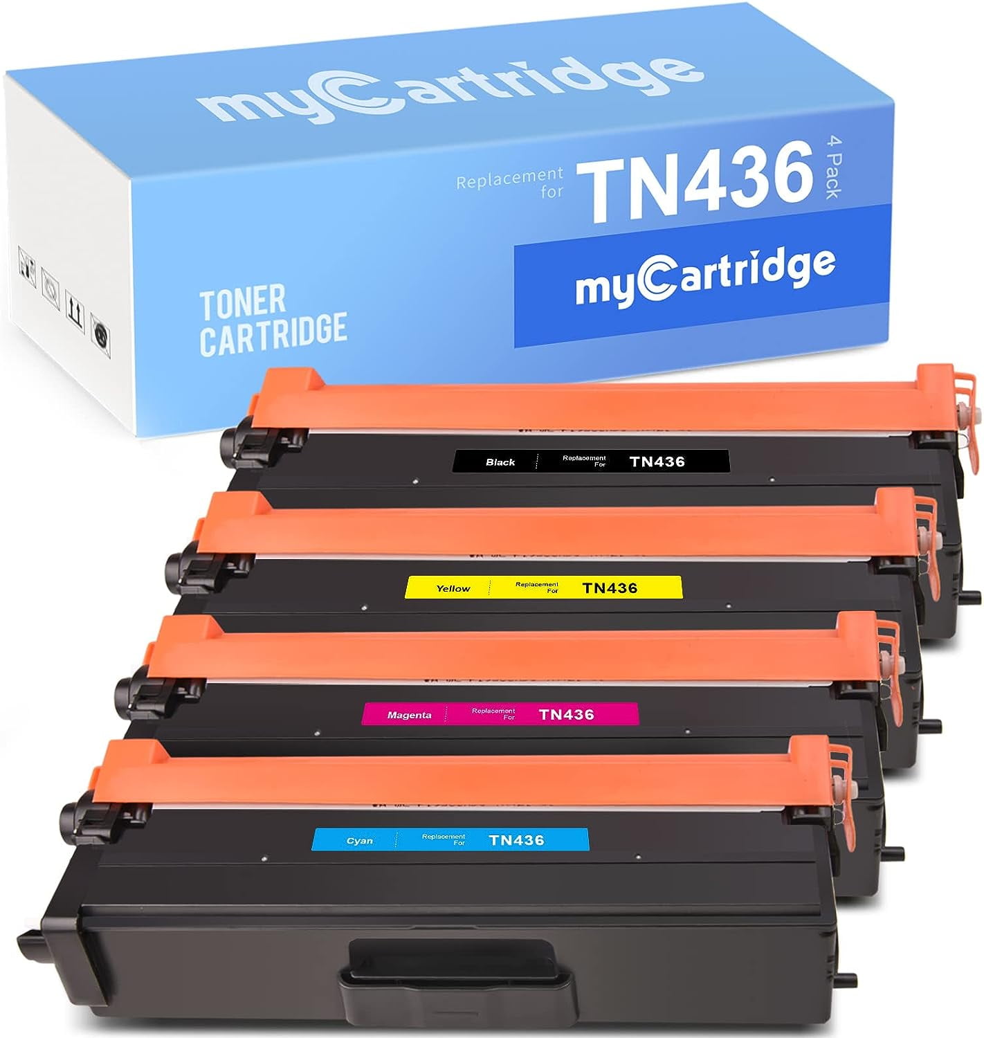 TN436 Toner Cartridge Replacement for Brother TN436 TN-436BK 436 TN433  Compatible for Brother MFC-L8900CDW HL-L8360CDW Hl-L8260Cdw (Black, Cyan