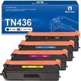 thumbnail image 1 of TN436 TN433 Toner Cartridge Replacement for Brother TN436 TN-436BK 436 TN433 for Brother MFC-L8900CDW L9570CDW HL-L8360CDW (4 Pack), 1 of 8