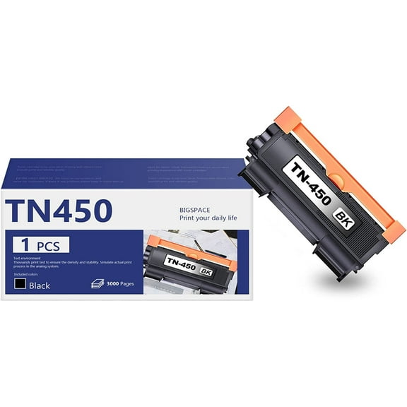 TN450 TN-450 High Yield Toner Cartridge 1-Pack: Compatible Toner Cartridge Replacement for Brother TN 450 Black for DCP-7060D 7065DN MFC-7240 7365DN 7860DW HL-2230 2240D 2270DW Printer