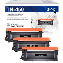 TN450 TN 450 High Yield Toner Cartridge Compatible Replacement for Brother TN-450 MFC-7860dw HL-2240 HL-2280DW HL-2270DW DCP-7065DN MFC-7360N Printer (Black, 3-Pack)