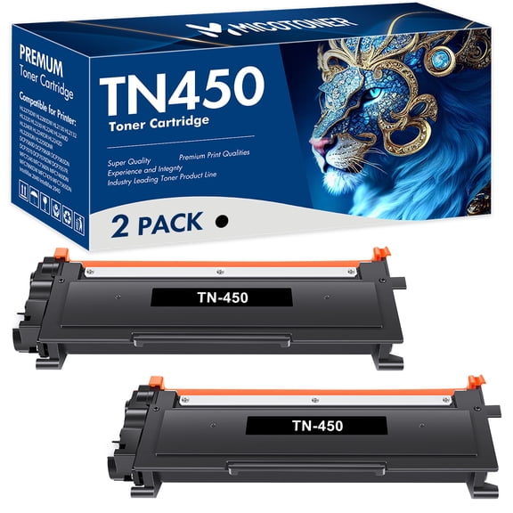 TN450 TN 450 Toner Cartidge Compatible for Brother TN-450 MFC-L9610CDN HL-L9410CDN HL-L9430CDN HL-L9470CDN MFC-L9630CDN MFC-L9670CDN (Black 2-PACK)