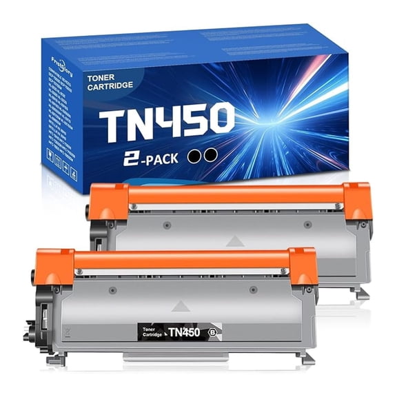 TN450 Toner Cartridge Black High Yield Replacement for TN450 TN-450 Compatible with HL-2280DW HL-2270DW HL-2230 HL-2275DW MFC-7360N MFC-7860DW DCP-7065DN Intellifax 2840 2940 Printers (2 Pack)