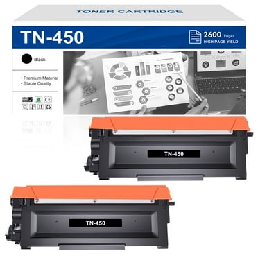TN450 Toner Cartridges Compatible for Brother TN-450 TN420 TN 420 HL-2270DW HL-2280DW DCP-7065DN MFC-7360N MFC-7860DW HL-2240D DCP-7060D MFC7460DN MFC7240 Printer High Yield (2-Pack, Black)