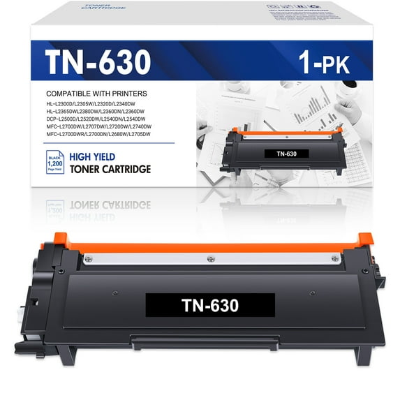 TN630 TN660 Toner Cartridge Black Compatible for Brother TN-630 TN-660 HL-L2300D HL-L2305W HL-L2320D MFC-L2740DW HL-L2380DW DCP-L2500D Printer, 1-Pack