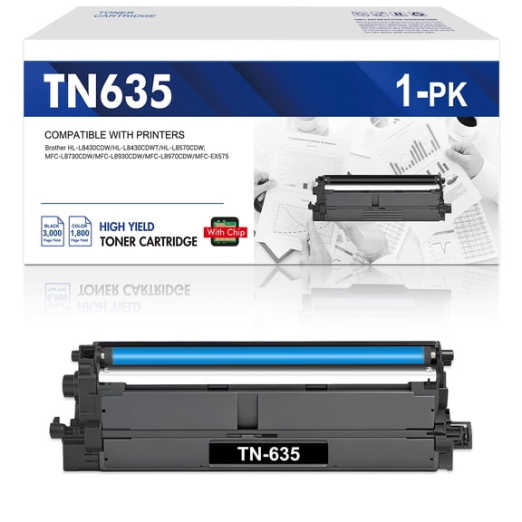 Colorich TN635 Toner Cartridge with chip Compatible for Brother TN 635 TN635 for Brother HL-L8430CDW HL-L8430CDWT HL-L8570CDW MFC-L8730CDW MFC-L8930CDW(Cyan 1pack)