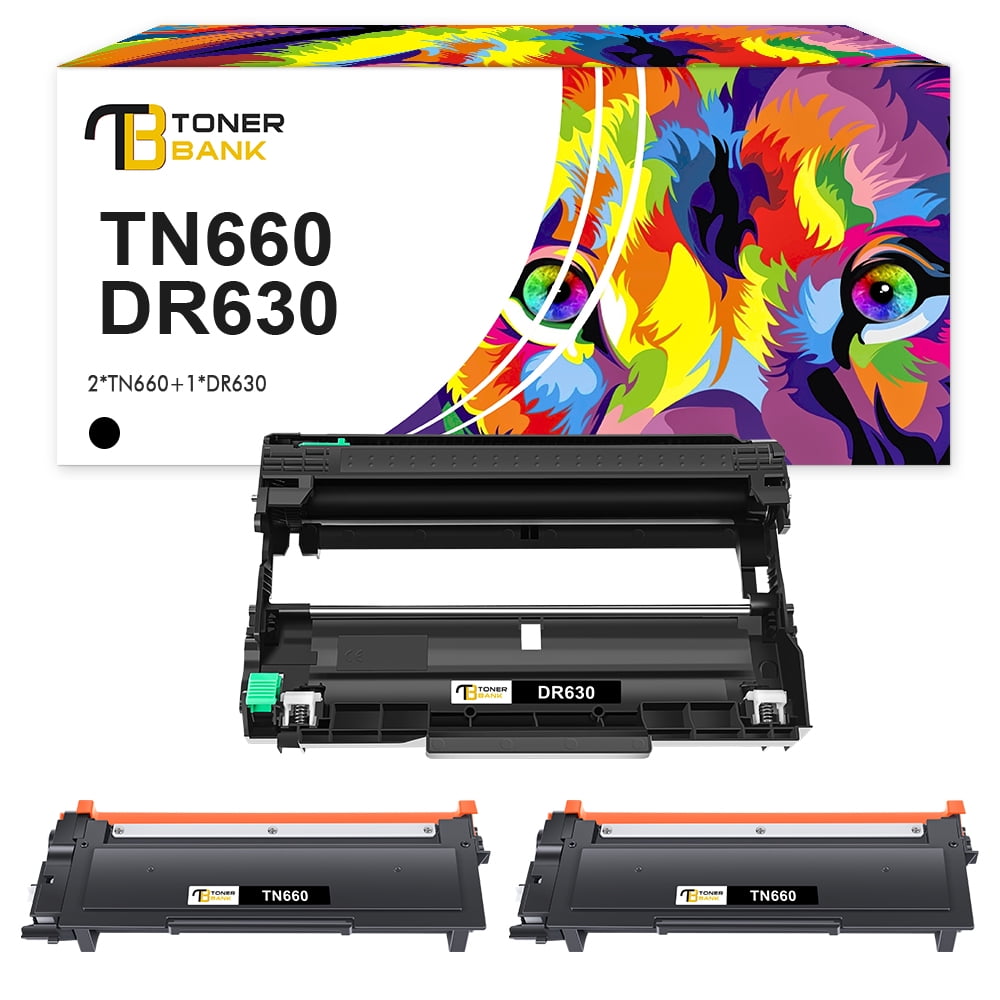 TN660 Cartridge Toner and DR630 Drum Unit Set Compatible for Brother