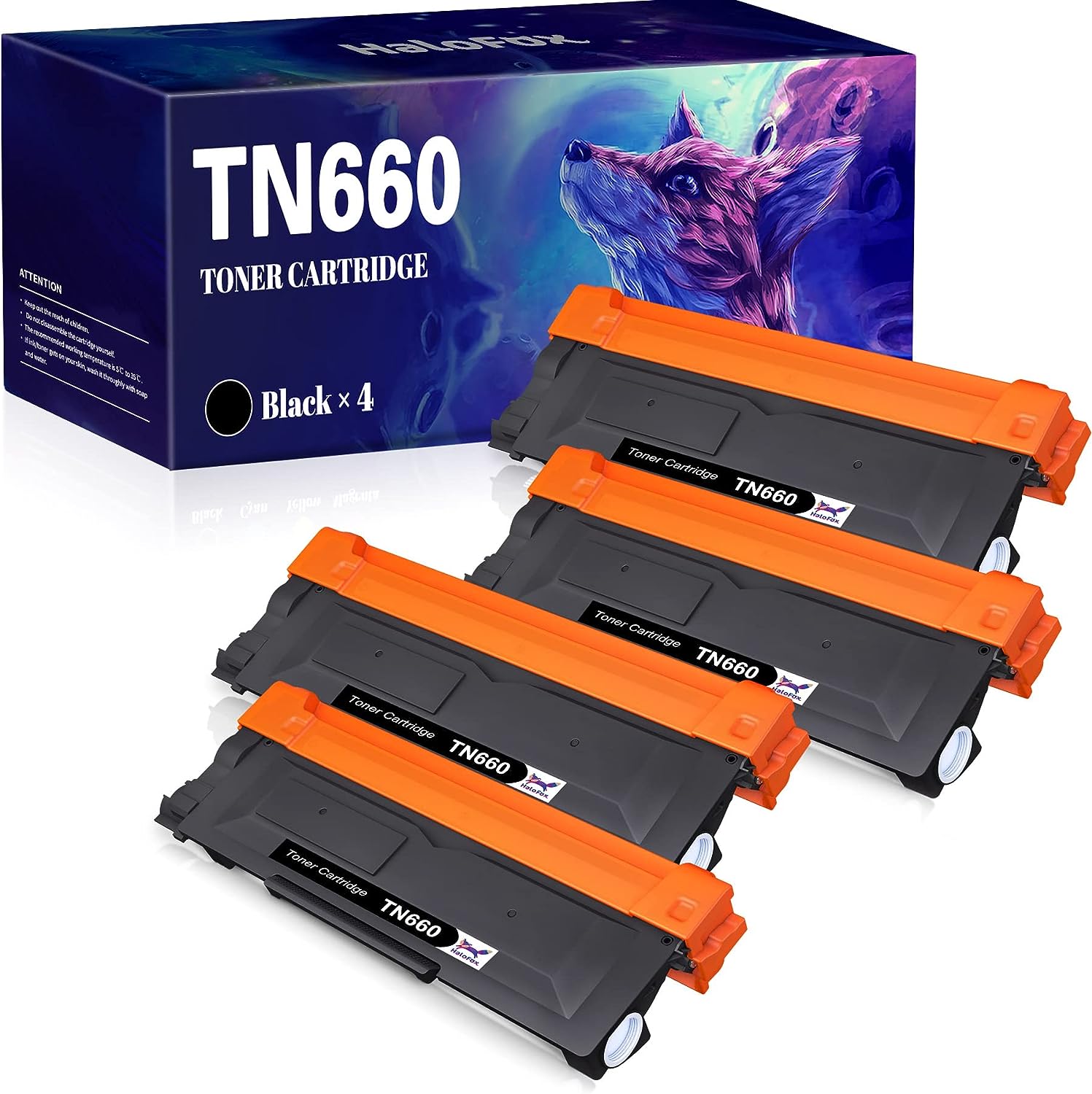 TN660 HaloFox Brother TN660 Toner Cartridge Replacement for Brother