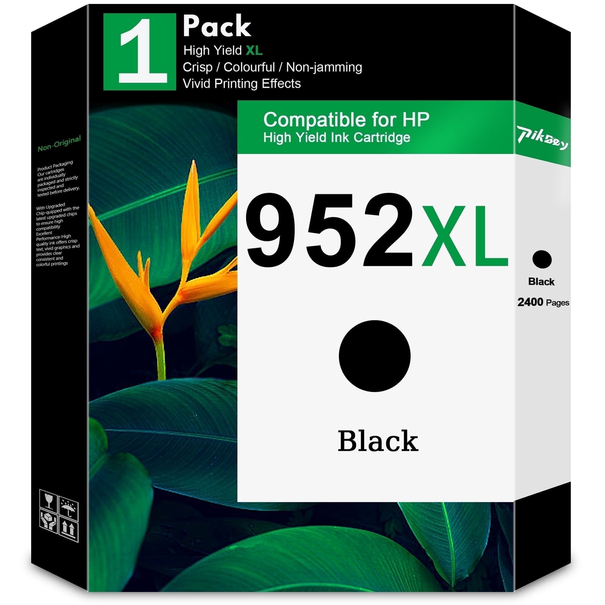 952 XL Ink Cartridges Compatible With HP952 Ink Cartridge for 952 Ink for OfficeJet 8702 OfficeJet Pro 7740 8710 8210 Printer (1-Pack,1 Black)