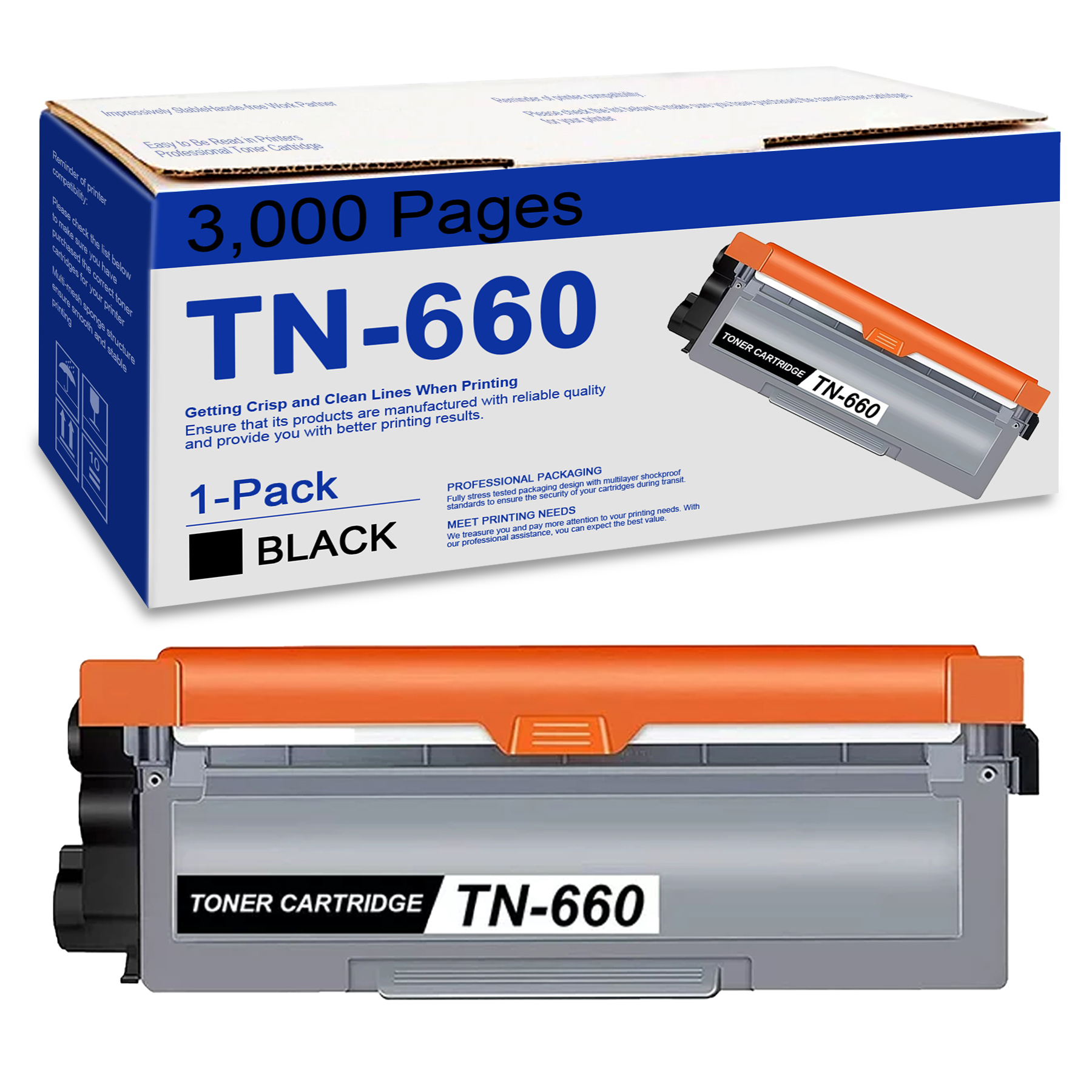 TN660 Toner Cartridge Brother Printer Replacement for Brother TN660 TN ...