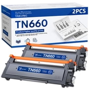 TN660 TN 660 Toner Cartridge Compatible for Brother TN 660 TN630 Toner High Yield Black Works with HL-L2300D L2305W DCP-L2540DW MFC-L2740DW  2 Black TN-660