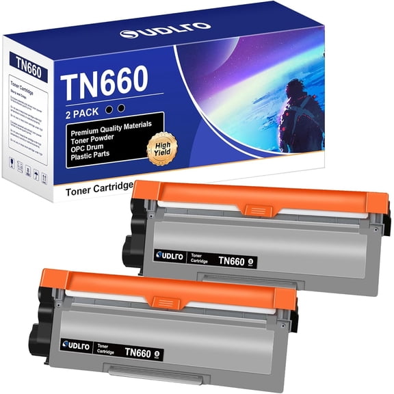 TN660 TN-660 Toner Cartridge - Replacement for Brother TN660 TN630 TN-630 TN-660 Use for HL-L2300D HL-L2380DW HL-L2320D DCP-L2540DW HL-L2340DW HL-L2360DW HL-L2305W Printer(2 Black)