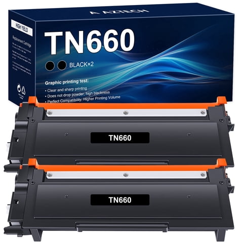 TN660 TN630 Toner Cartridge Compatible for Brother TN660 TN-660 TN 660 TN-630 TN630 HL-L2320D HL-L2360DW HL-L2300D MFC-L2740DW MFC-L2700DW DCP-L2540DW Printer Ink (Black, 2-Pack)