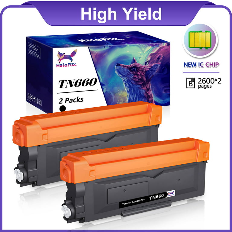Brother TN660 Black Toner Cartridge, High Yield, Up to 2,600 Pages
