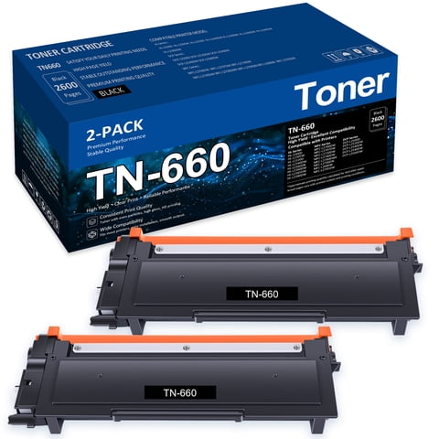 TN660 Toner Cartridge Compatible for Brother TN660 TN630 TN-660 TN-630 HL-L2300D HL-L2380DW HL-L2320D HL-L2340DW MFC-L2700DW MFC-L2740DW DCP-L2540DW Printer Ink (Black, 2-Pack)