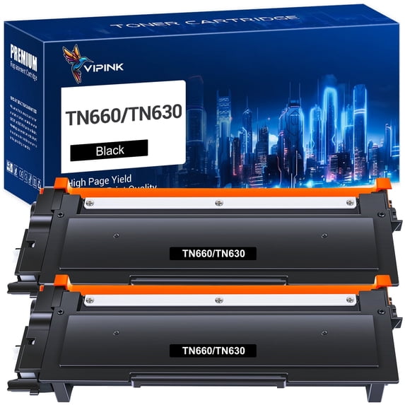 TN660 Toner Cartridge Compatible for Brother TN660 TN630 TN-660 TN-630 HL-L2300D HL-L2380DW HL-L2320D HL-L2340DW MFC-L2700DW MFC-L2740DW DCP-L2540DW Printer Ink (Black, 2-Pack)