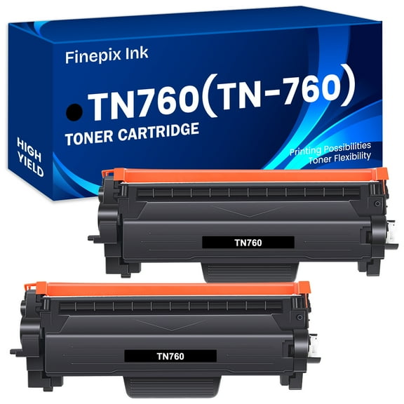 TN730 TN760 Toner Cartridge Compatible for Brother TN-760 TN 760 TN-730 730 DCP-L2550DW MFC-L2710DW MFC-L2750DW HL-L2395DW HL-L2350DW HL-L2390DW HL-L2370DW Printer Ink High Yield (Black, 2-Pack)