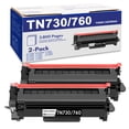 thumbnail image 1 of TN730 TN760 Toner Cartridge Compatible for Brother TN760 TN-760 TN 760 Toner Cartridges for MFC-L2710DW MFC-L2730DW HL-L2395DW HL-L2370DW DCP-L2550DW Printer,TN730/TN760 Toner (2 Black), 1 of 7