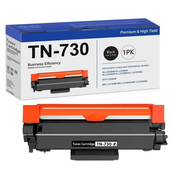 TN730 Toner Cartridge 1 Pack Black Replacement for Brother TN-730 Toner for MFC-L2710DW Printer