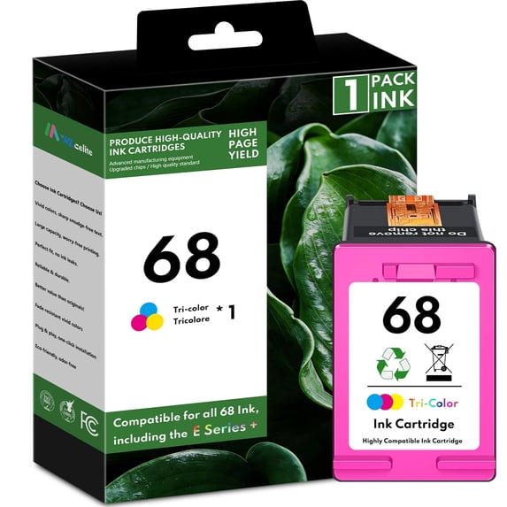 68 Ink Cartridge Compatible for HP 68 Ink Cartridge for Envy 6100e 6500e Series (1 Tri-Color)