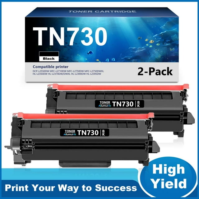 𝑯𝒊𝒈𝒉 𝒀𝒊𝒆𝒍𝒅 TN730 Toner Cartridge Replacement for Brother MFCL2750DW