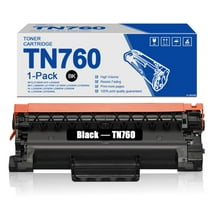 TN760 1 Pack Black Toner Cartridge High Yield Replacement for Brother MFCL2730DW DCP-L2550DW MFC-L2690DW Printer