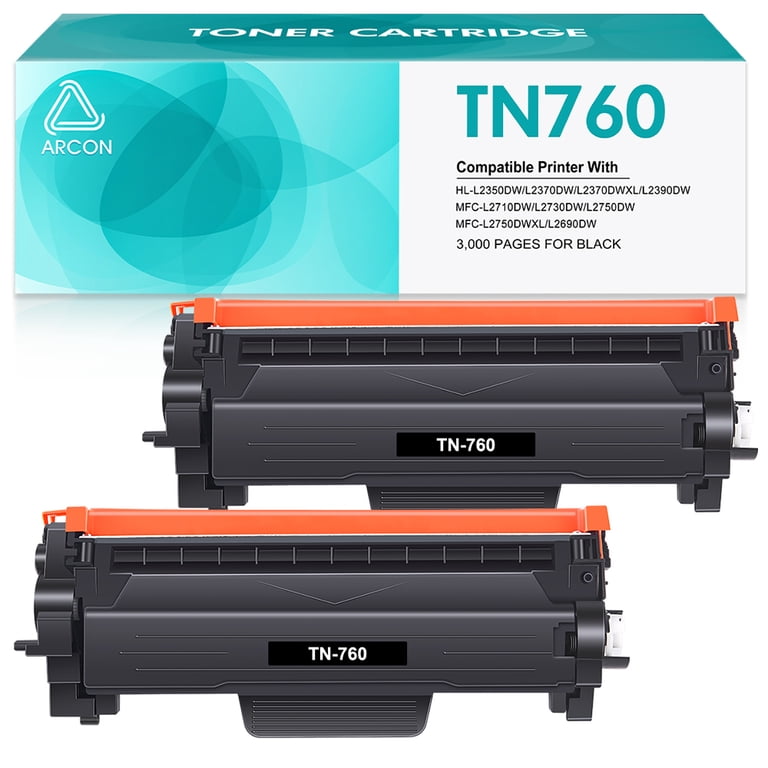 TN760 Toner With Chip For Brother TN-760 TN730 DCP-L2550DW HL...