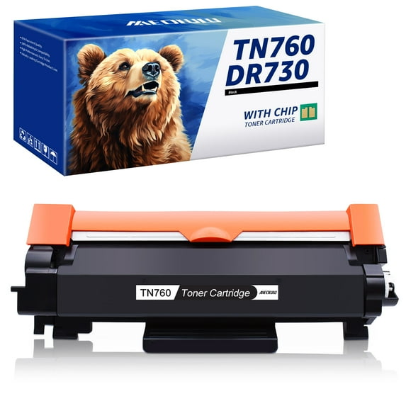TN760 TN730 Compatible Toner for Brother TN760 TN-760 TN730 TN-730 for MFC-L2710DW DCP-L2550DW HL-L2350DW HL-L2390DW MFC-L2750DW HL-L2395DW HL-L2370DW(Black, 1-Pack)