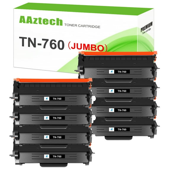 TN760 TN730 Toner Cartridge Compatible for Brother TN-760 TN-730 TN760 TN730 use with Brother MFC-L2750DW MFC-L2750DWXL MFC-L2710DW MFC-L2690DW HL-L2325DW HL-L2395DW (Jumbo,8-Pack Black)