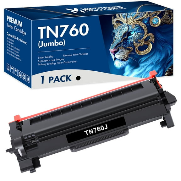 TN760 TN730 Toner Cartridge Compatible Jumbo High Yield for Brother TN760 TN-760 TN 760 TN730 TN-730 DCP-L2550DW HL-L2350DW HL-L2370DW MFC-L2710DW MFC-2750DW (Black 1-Pack)