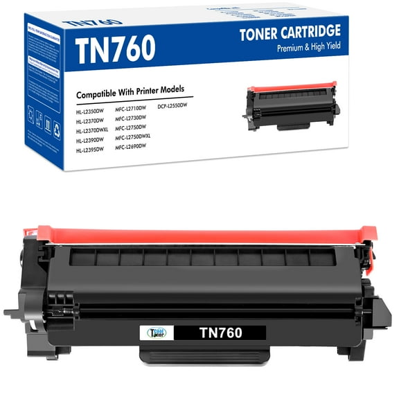 TN760 TN730 Toner Cartridge Compatible for Brother TN-760 TN 730 DCP-L2550DW HL-L2390DW MFC-L2710DW MFC-L2750DW MFC-L2690DW Printer High Yield (Black, 1-Pack)